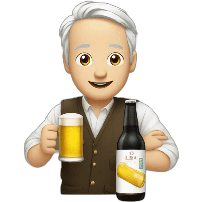 lepen avec une bière emoji