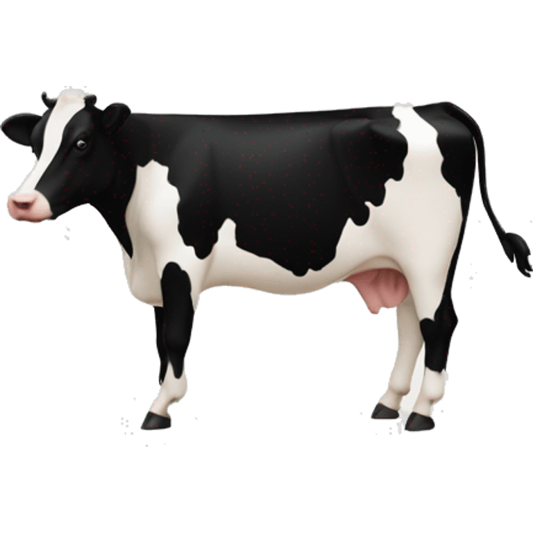 The word "OK" is outlined in black, with a Holstein pattern on the inside. emoji