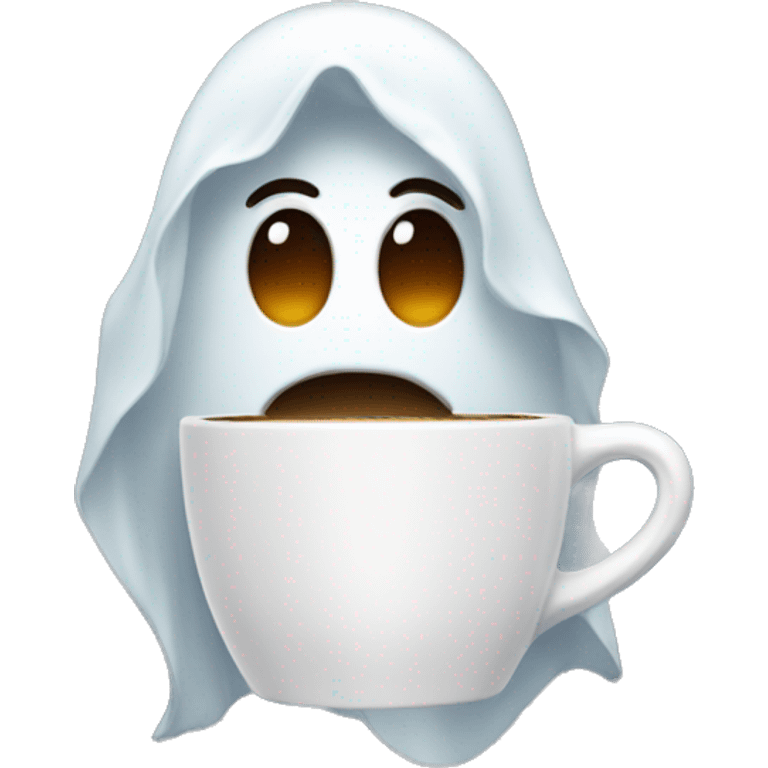 generate a ghost drinking coffee emoji