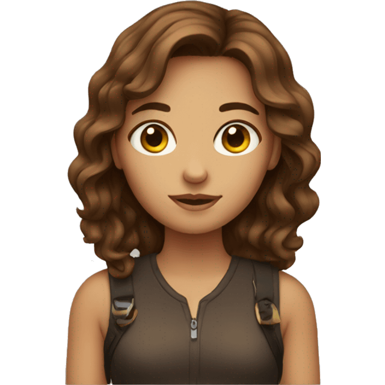 Brown hair girl  emoji