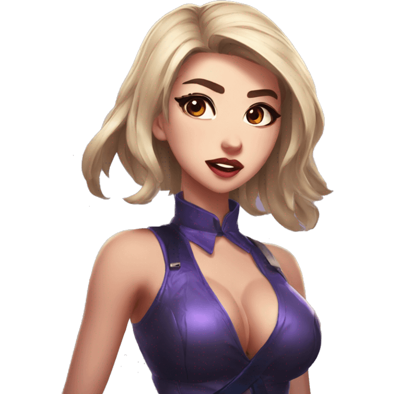 Selena from Mobile legends Bang Bang stands outraged emoji