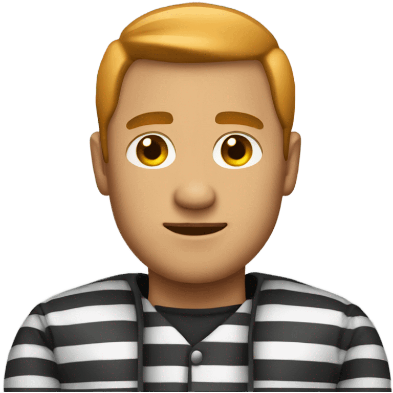 Man wearing a jail coat emoji