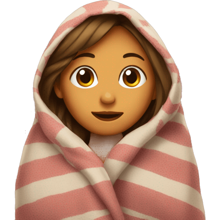 girl in blanket  emoji