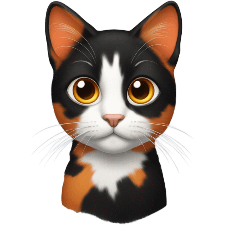 Black and orange cat emoji