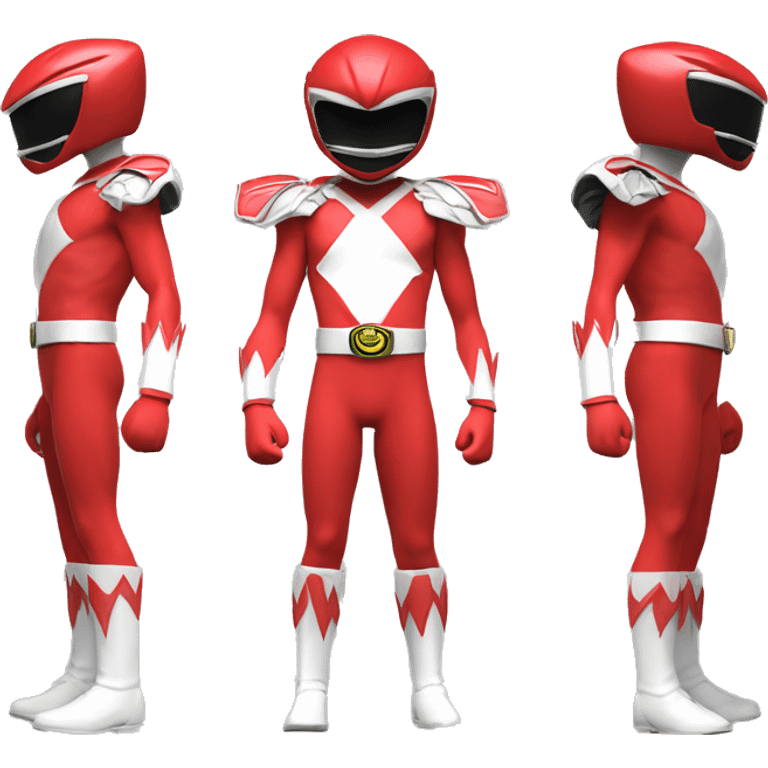 Power ranger full body,Red anger,helment emoji