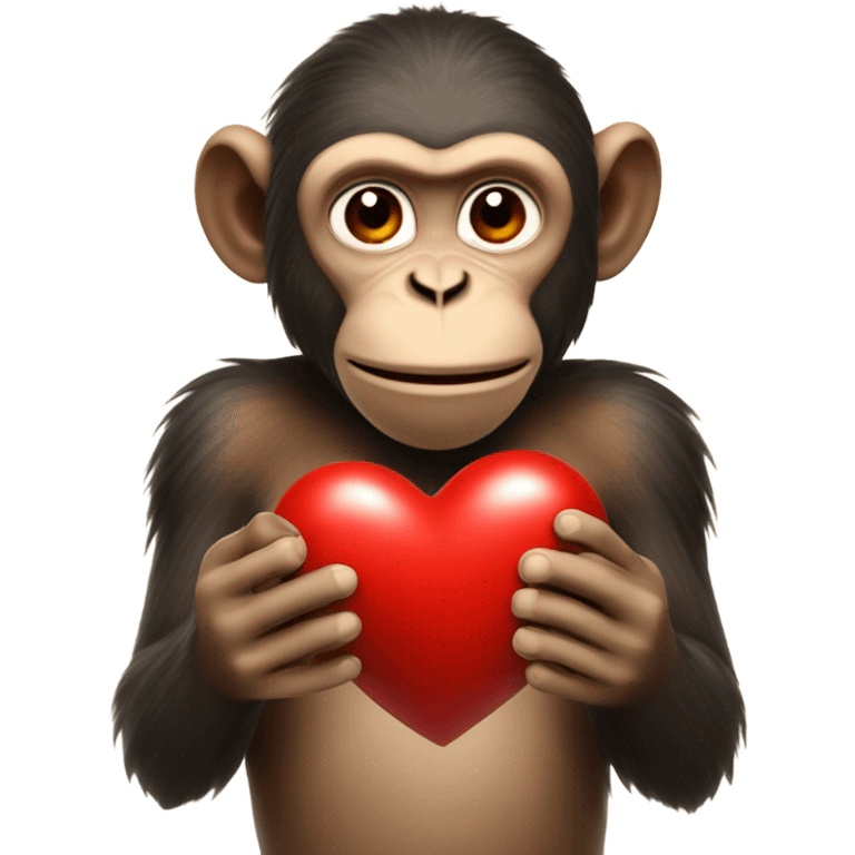 monkey with heart emoji