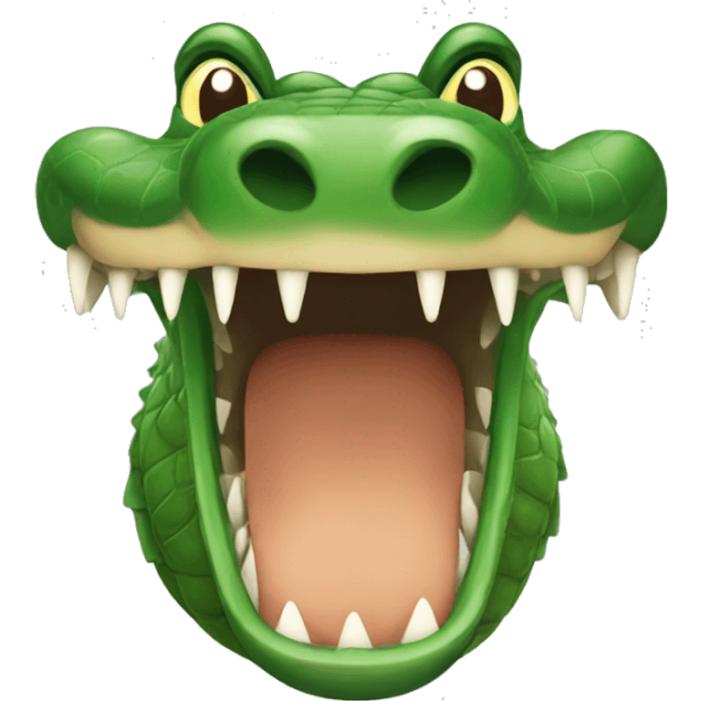 Crocodile with ducks head emoji