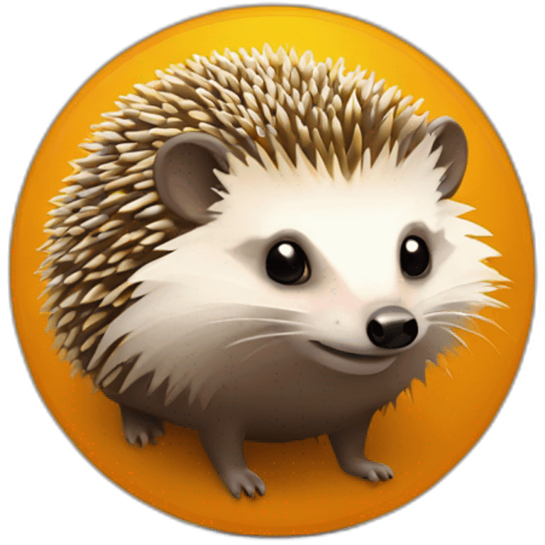 Hedgehog on Honeybadgers back bitcoin emoji