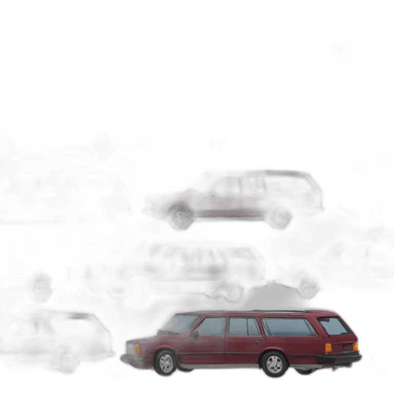 old maroon volvo wagon emoji