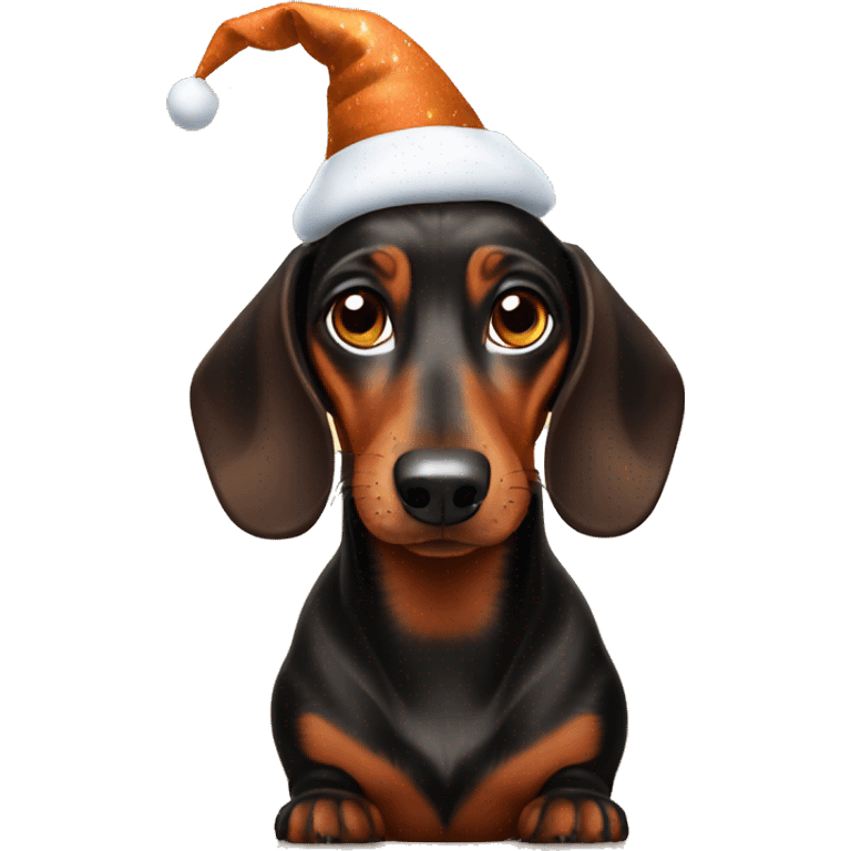 Brown Dachshund. Holiday. Halloween emoji