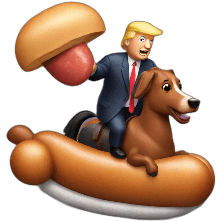 trump-riding-sausage emoji