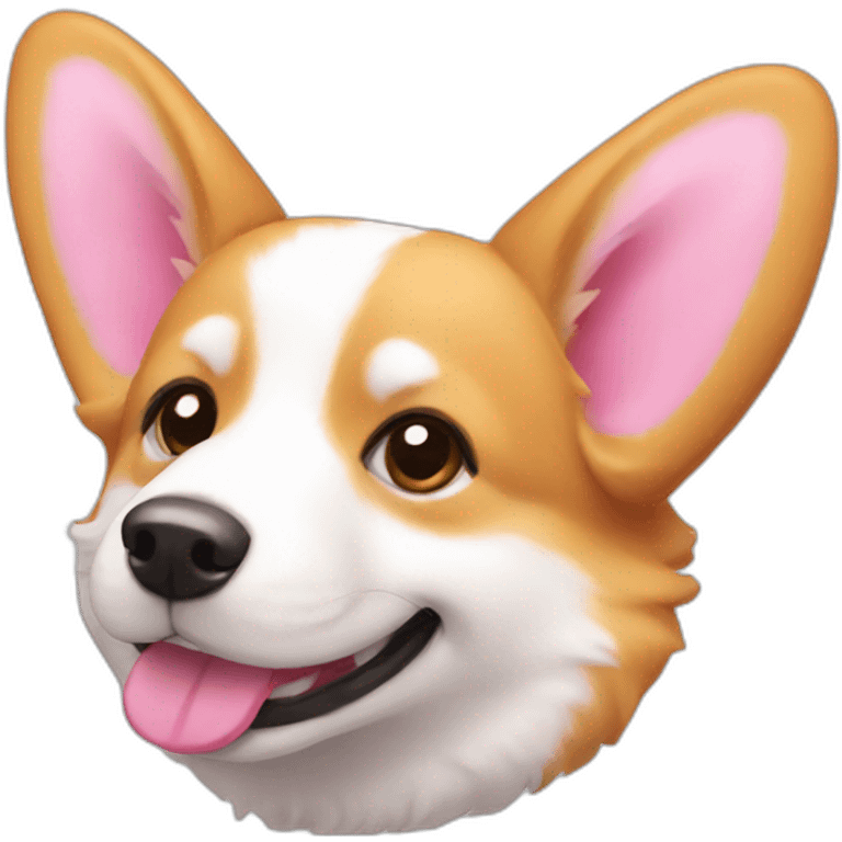 really pink corgis  emoji