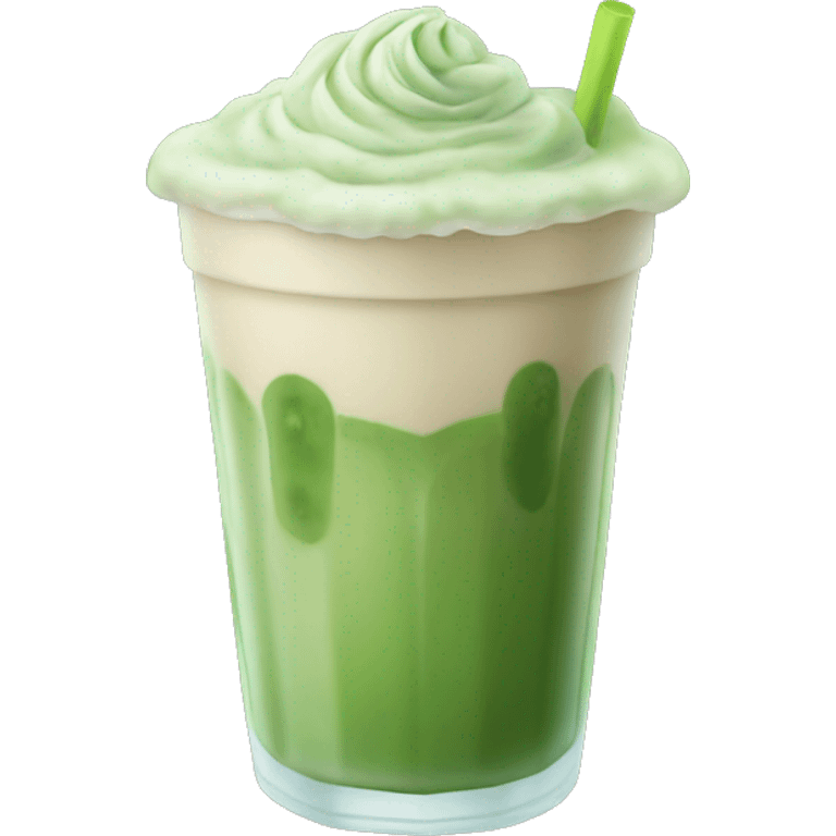 Iced matcha latte emoji