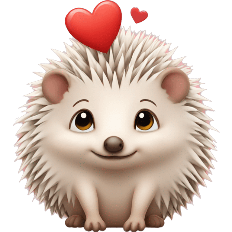 Cute Hedgehog in love emoji