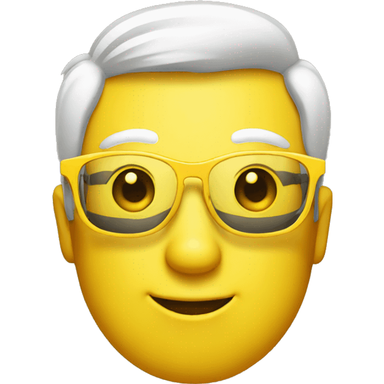 yellow emoji with "b" shape glasses  emoji