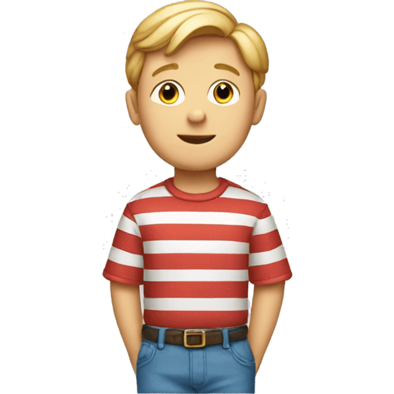 Linus van Pelt with Red Striped Shirt emoji