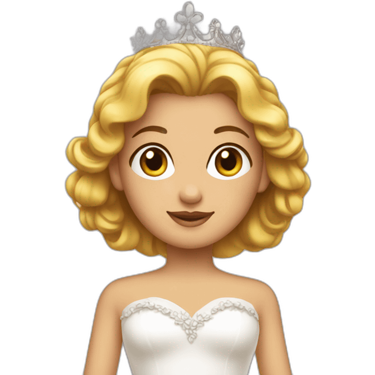 Princesa con vestido blanco emoji