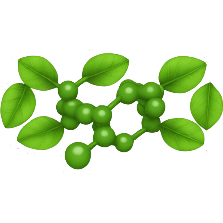 Simple Molecule made of leaves emoji