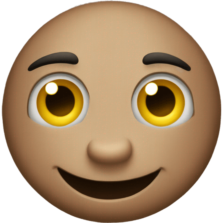 Happy Face color marron emoji