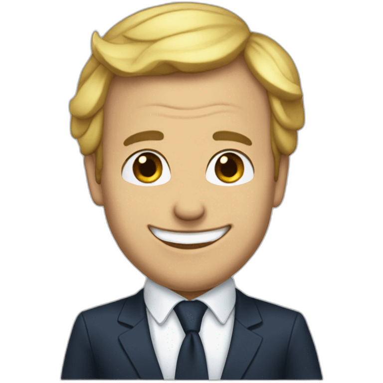 Macron sans sourire emoji