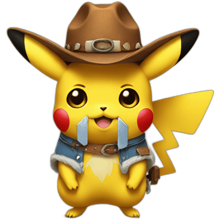 pikachu with cowboy hat  emoji