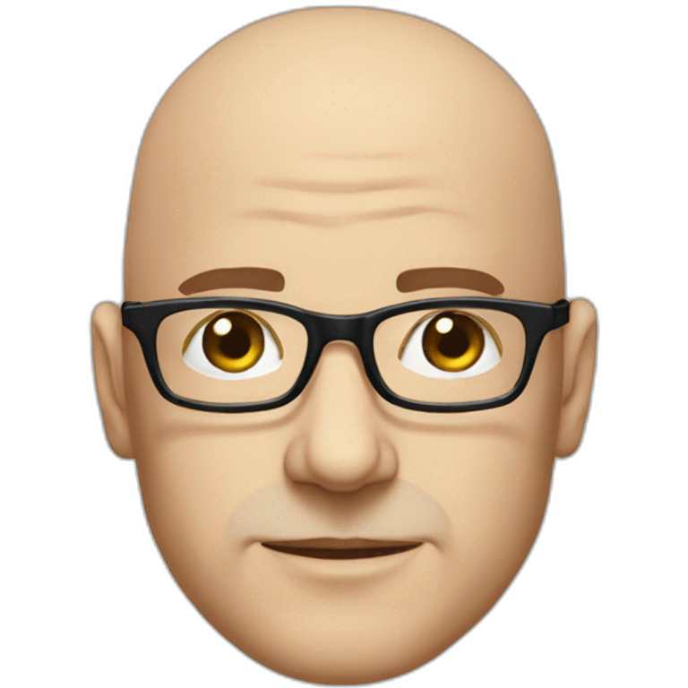 bald man glasses pixel}art emoji