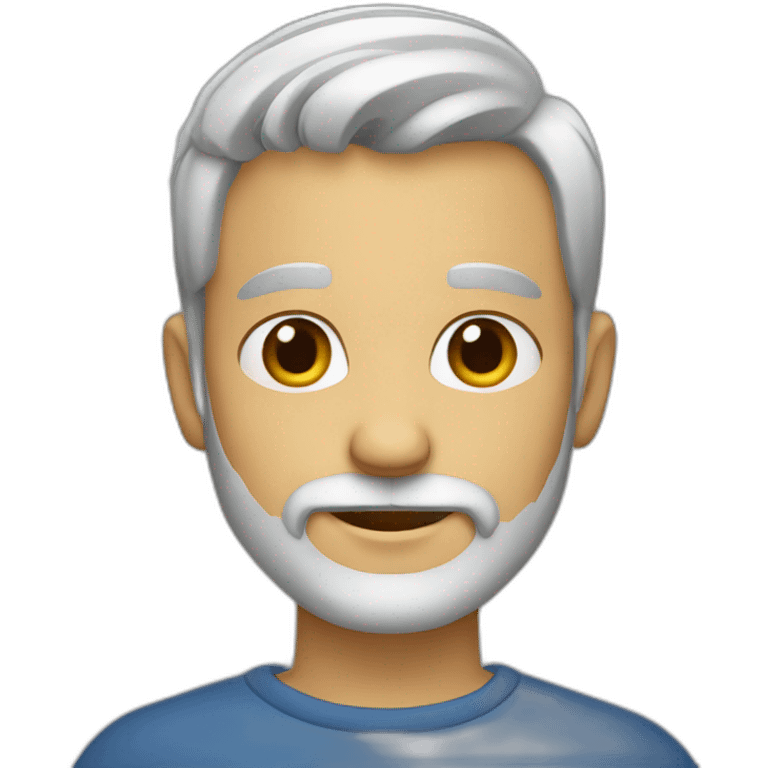 old young guy with beard and little hair emoji