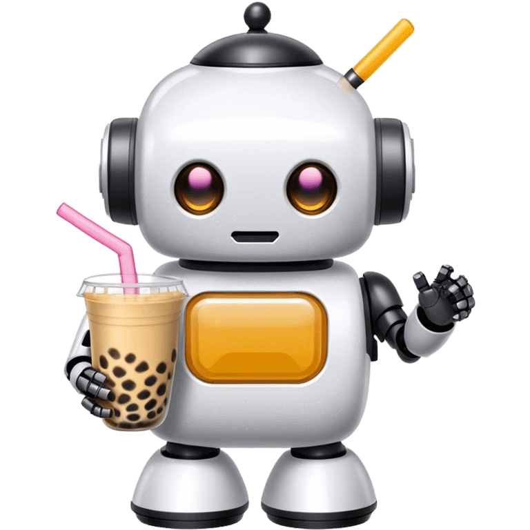 Bubble tea robot emoji