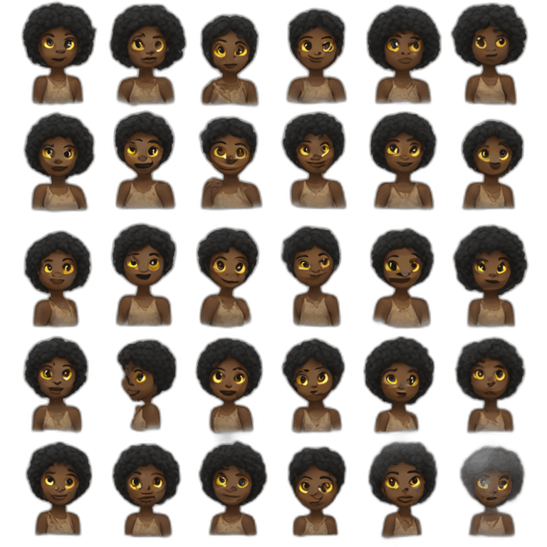 Black kat people emoji