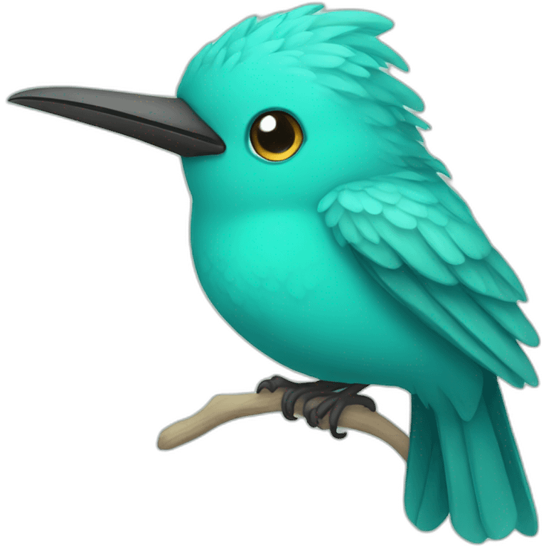 Turquoise bird emoji