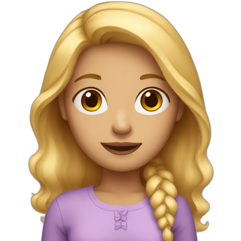 A girl with blond hair emoji