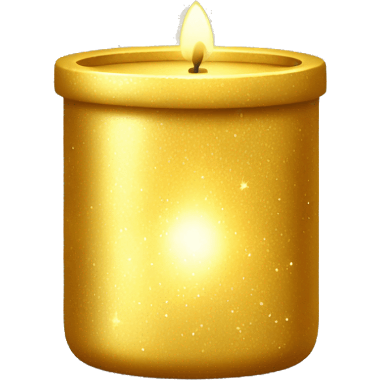 golden candle jar with sparkles  emoji