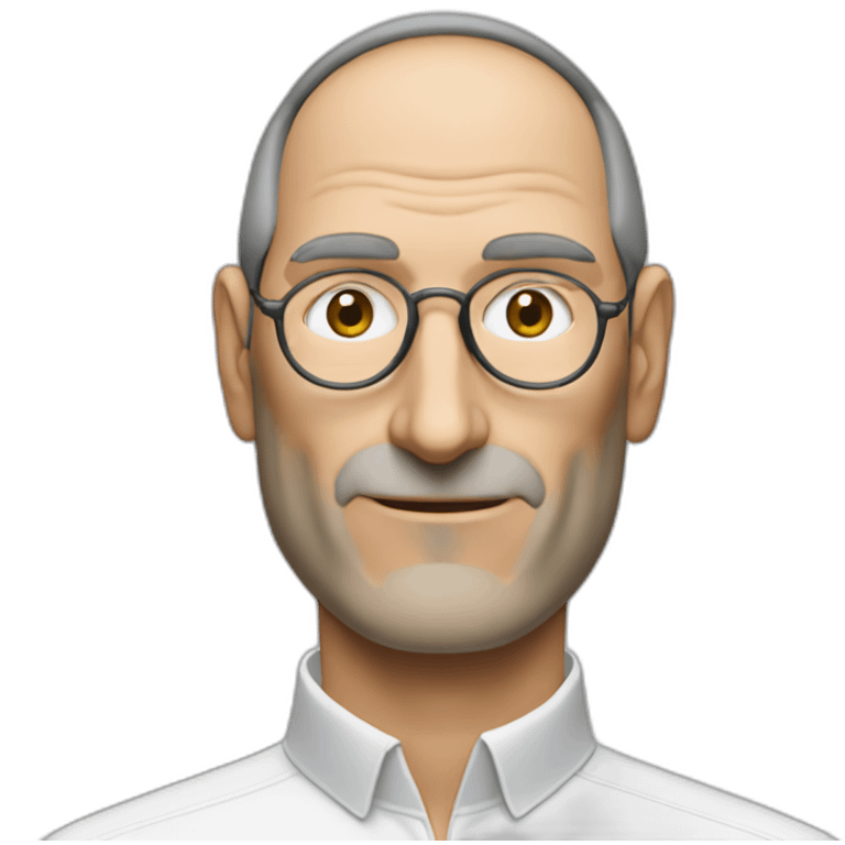 Steve jobs uding iphone 14 pro emoji