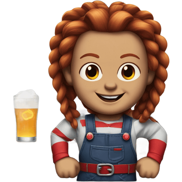 chucky with two long braids bartending emoji