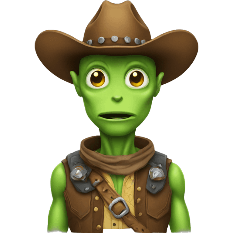 Cowboy alien emoji