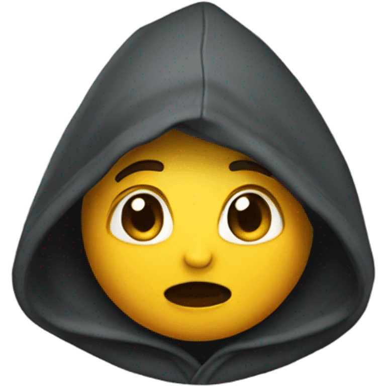 singing with a hoodie on emoji