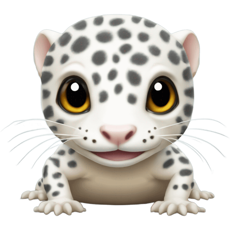 White leopard gecko emoji