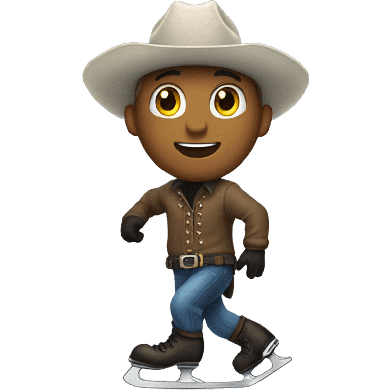 ice skating cowboy emoji