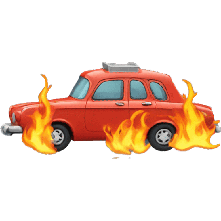 Voiture qui fais des flammes emoji