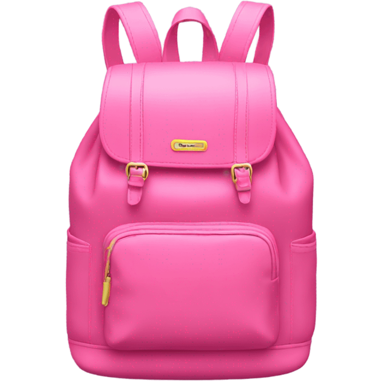 Coquette backpack that is pink emoji