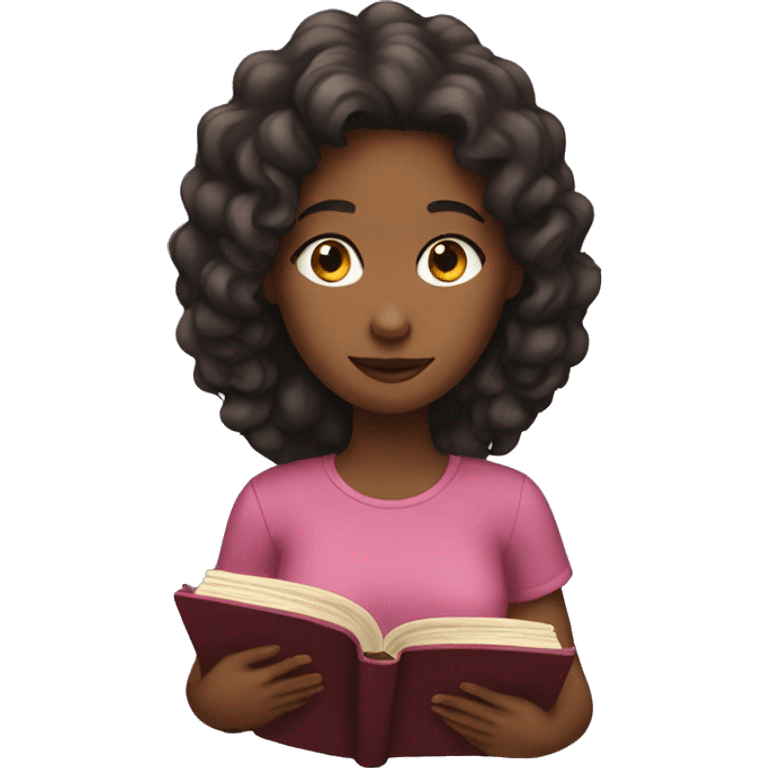 Girl with book emoji