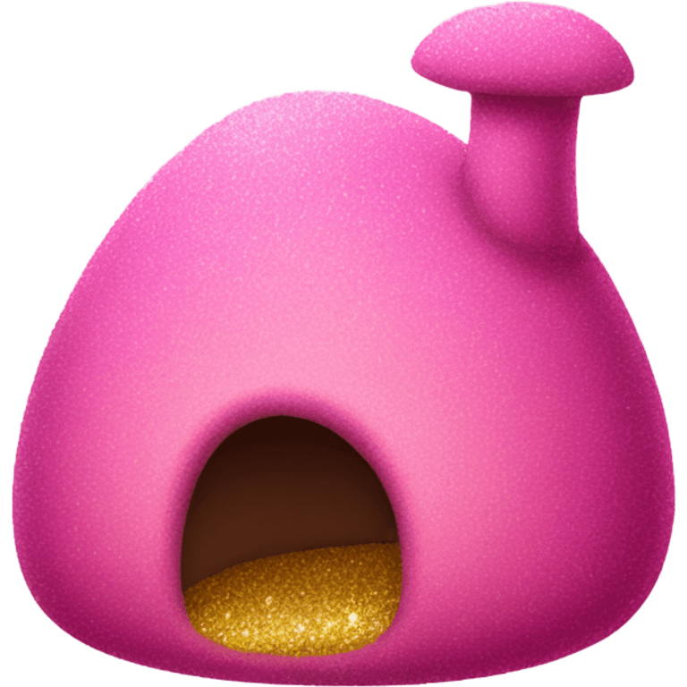 Pink burrow with glitter  emoji