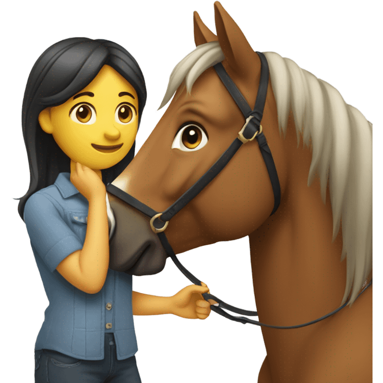 Girl with horse emoji