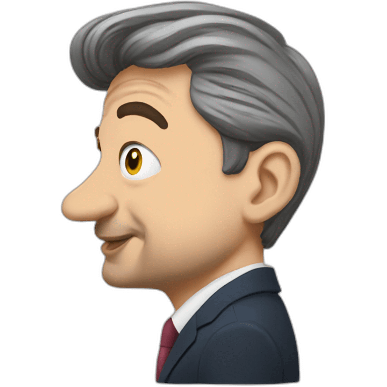 Macron kiss Mélenchon emoji