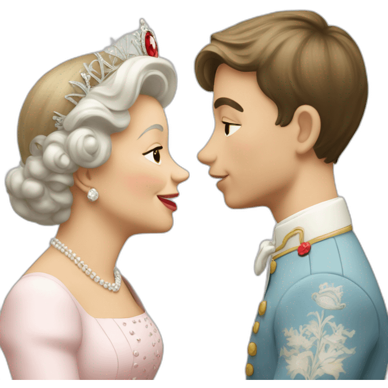 Elisabeth II Kiss boy emoji