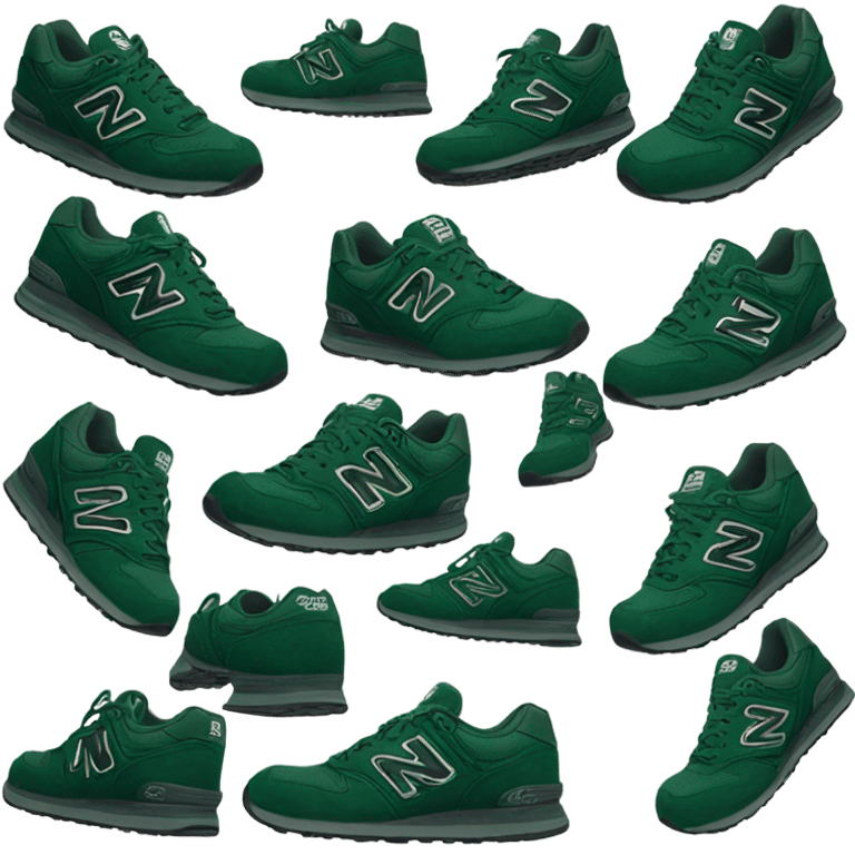 dark green 2002 new balances  emoji