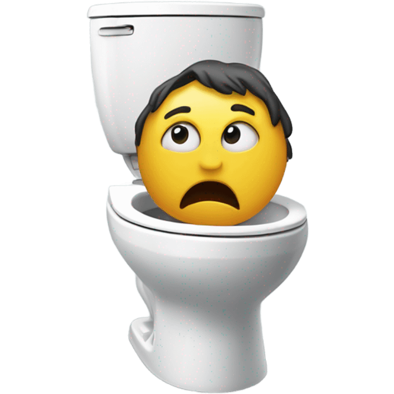 Human head coming out of toilet emoji