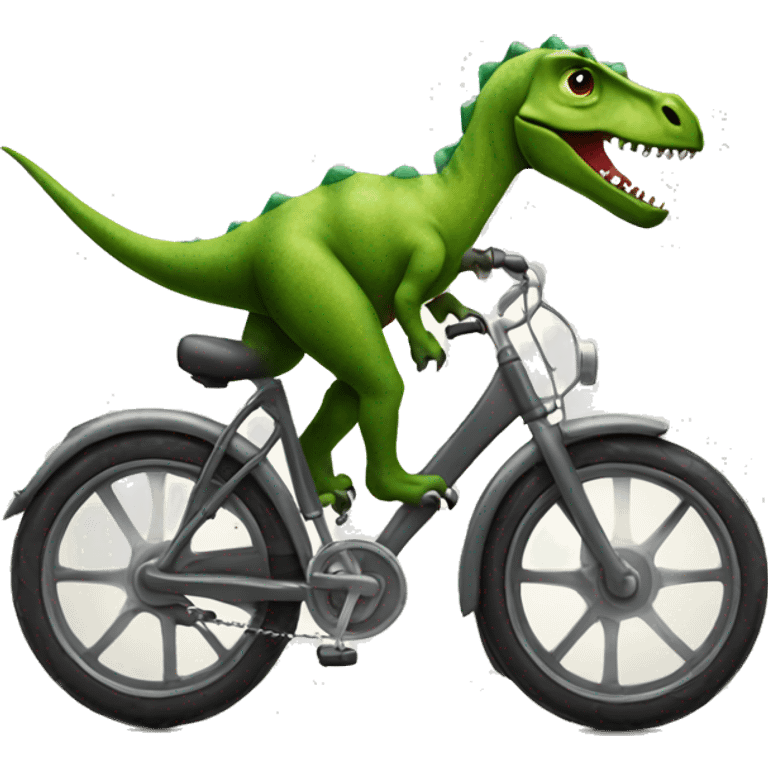 Dinosaur on bike emoji