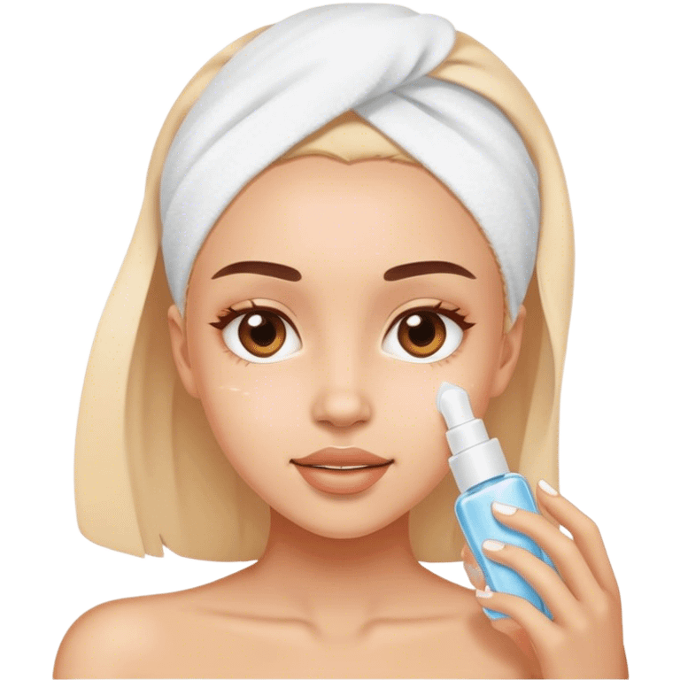 Girl doing skincare emoji