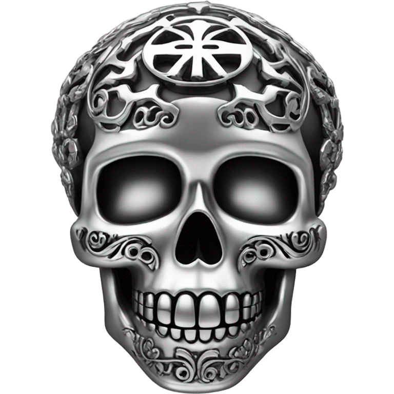 Chrome hearts skull emoji